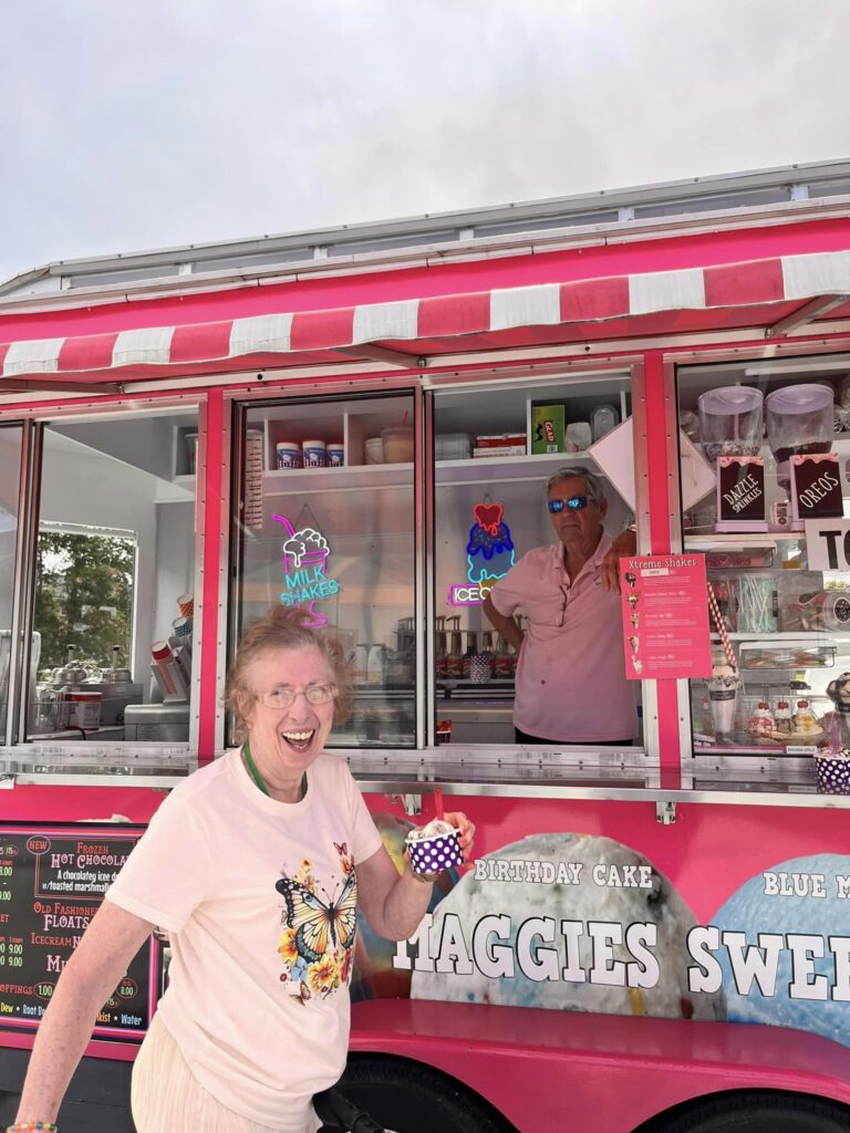 Residential assisted living community ice cream truck